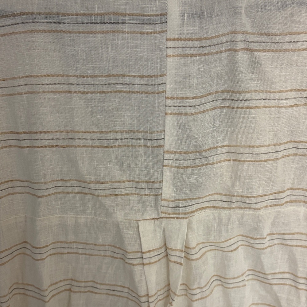 CP Shades Cream Striped linen Blouse - Picture 6 of 6